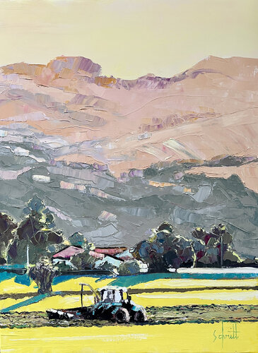 SAINT MARTIN XLIX (Fenaison sous les Carelles) by Jean-Paul Schmitt, Painting for Sale on Select
