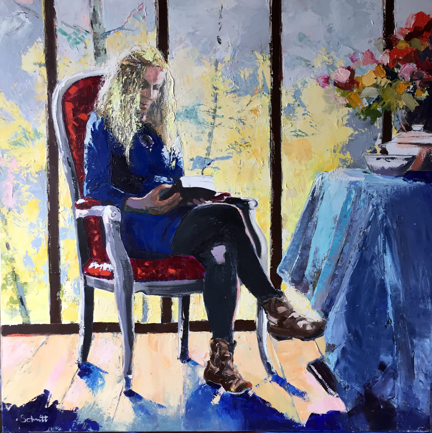 QUATRIÈME DE COUVERTURE Jean-Paul Schmitt Original painting for sale