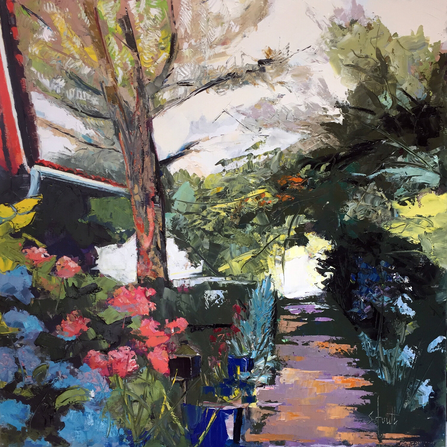 HALF ABSTRACT 12 (Chemin) Jean-Paul Schmitt Original painting for sale