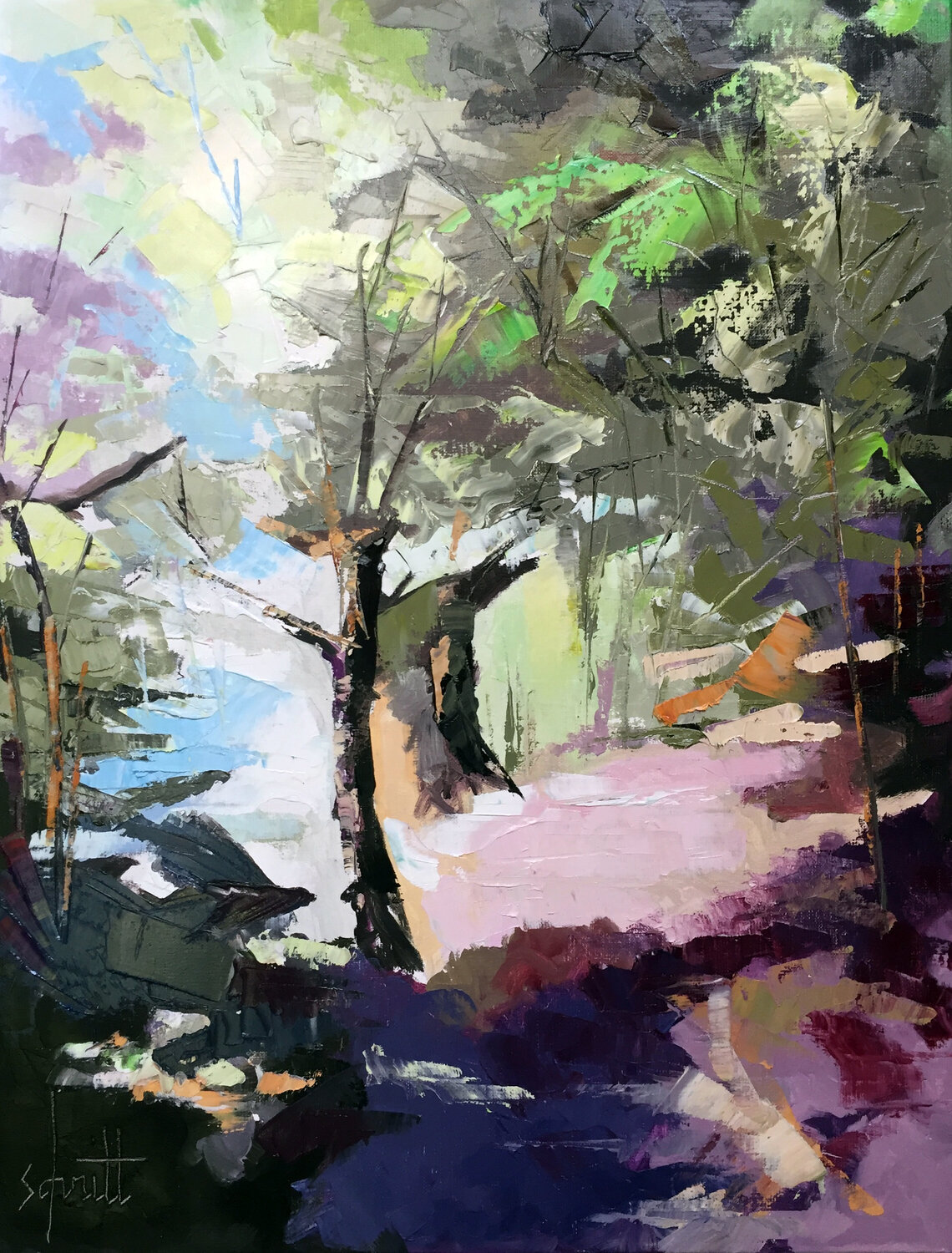 HALF ABSTRACT 16 (Ch) Jean-Paul Schmitt Original painting for sale