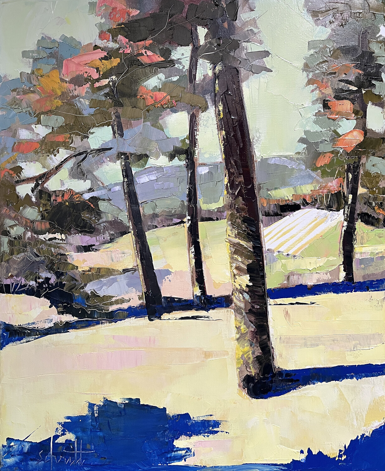 SAINT MARTIN XLIV (Vers le Suc) Jean-Paul Schmitt Original painting for sale