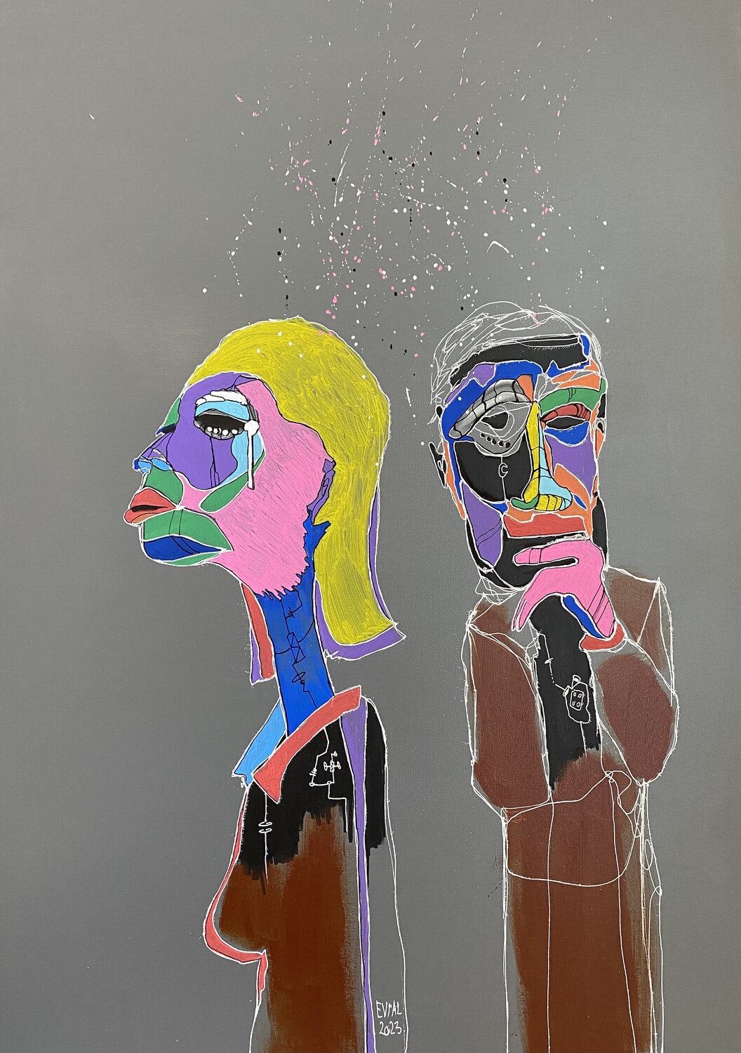 Ce que le Silence ne Dit pas EVIAL Original painting for sale