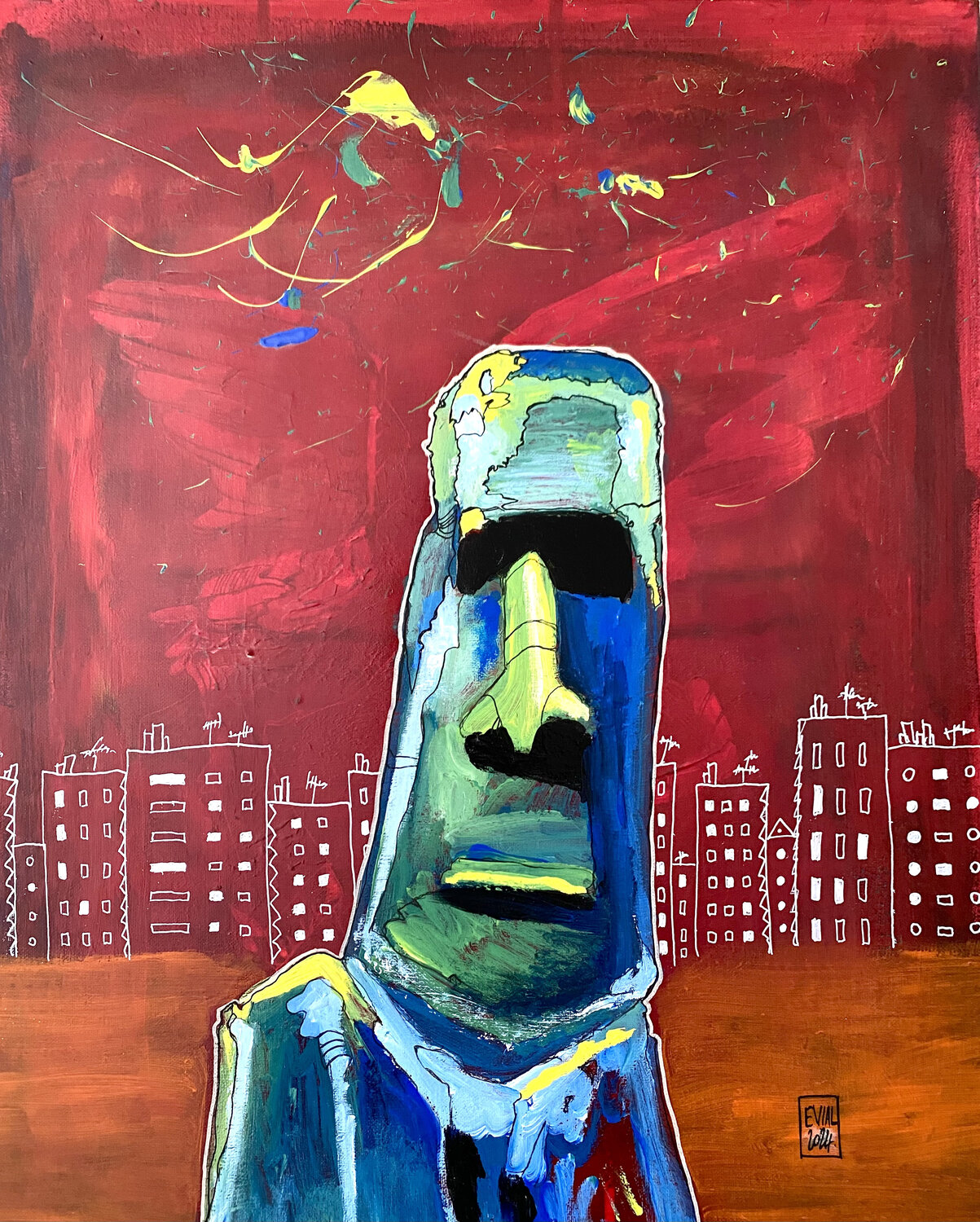 L’Inhabité EVIAL Original painting for sale