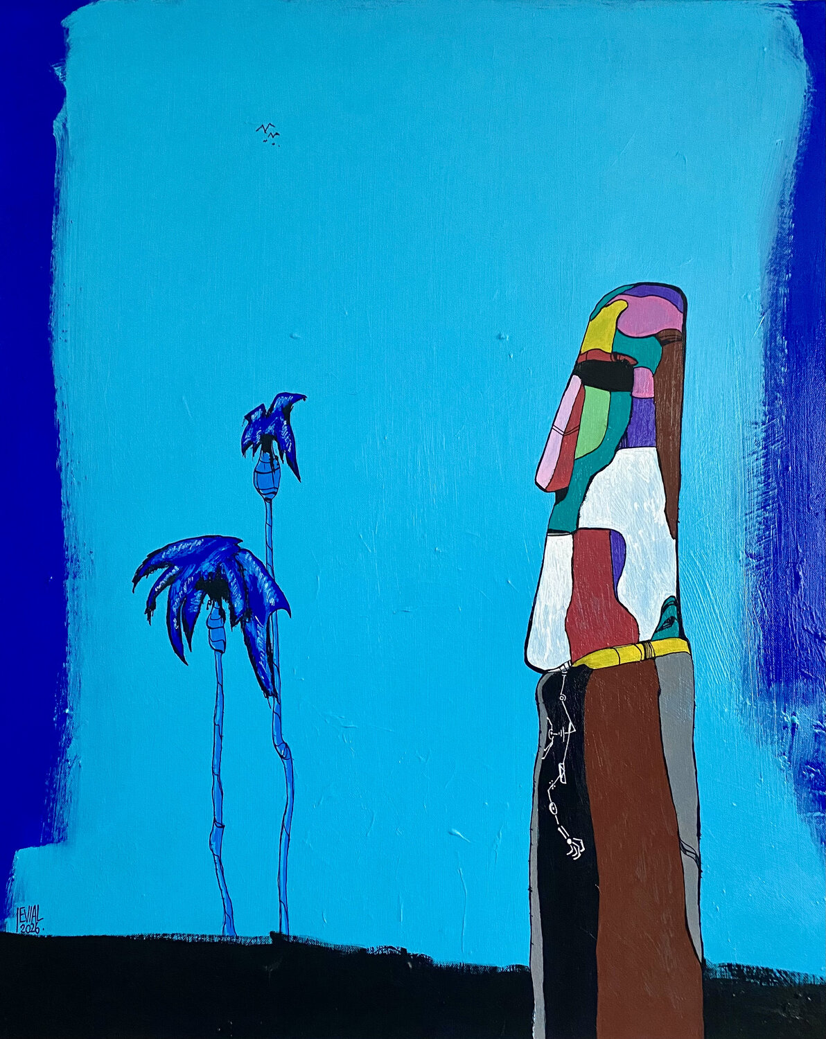 Avant que le Jour ne parle EVIAL Original painting for sale