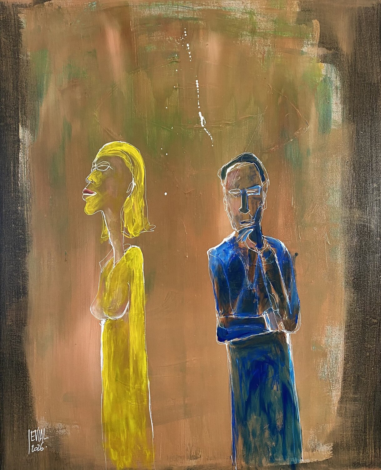 Ce que le Silence ne Dit pas (02) EVIAL Original painting for sale
