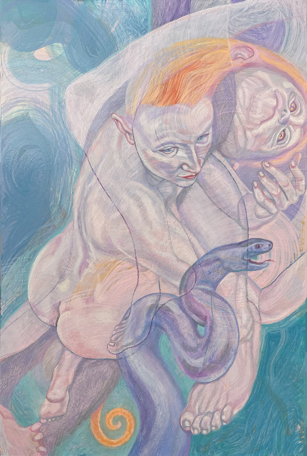 Robes, Rags and Silver Sashes Sol KJOK Original painting for sale