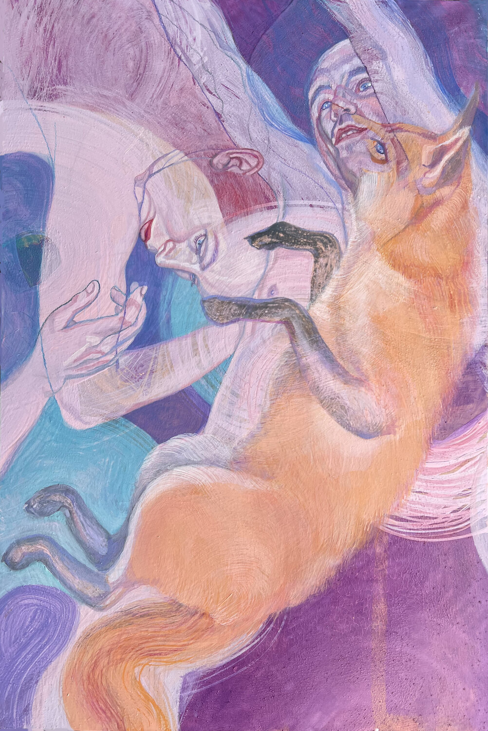 A Fox Tale Sol KJOK Original painting for sale