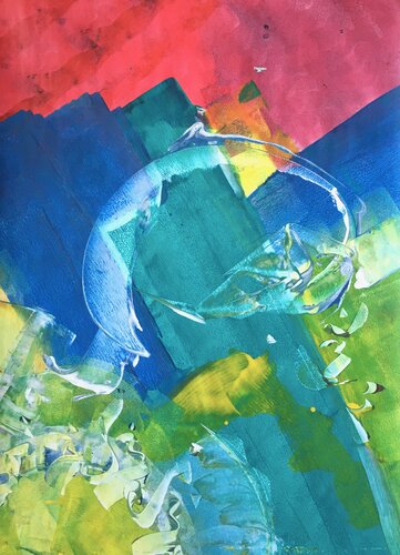 LADAKH VALLEY by Delphine Bernard, Painting for Sale on Select