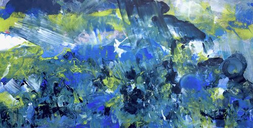 NIGHT FALL SUMMITS by Delphine Bernard, Painting for Sale on Select