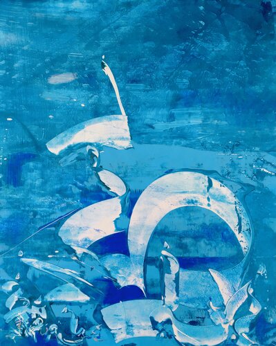 BLUE by Delphine Bernard, Painting for Sale on Select