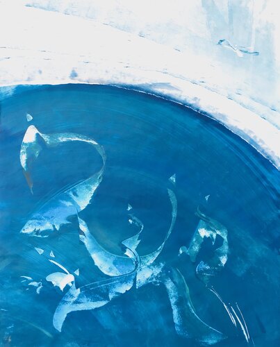 BLUE -2- by Delphine Bernard, Painting for Sale on Select