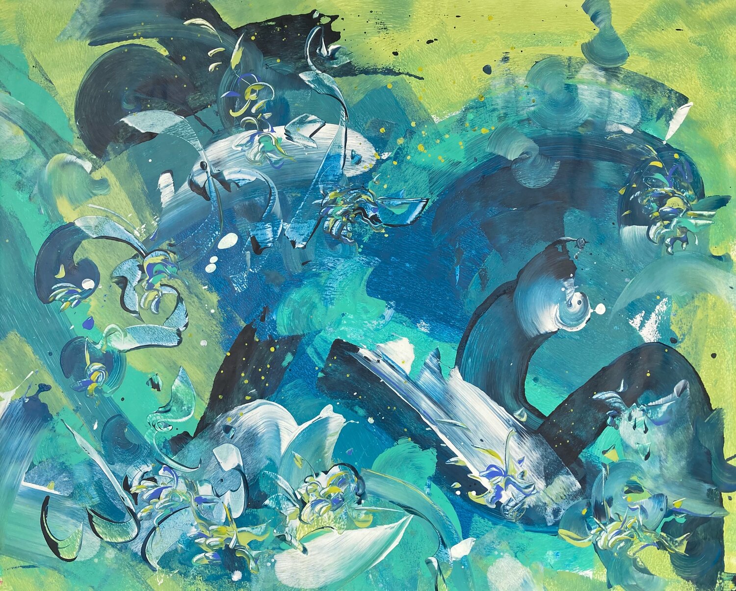 NIGHT CEREMONY Delphine Bernard Original painting for sale