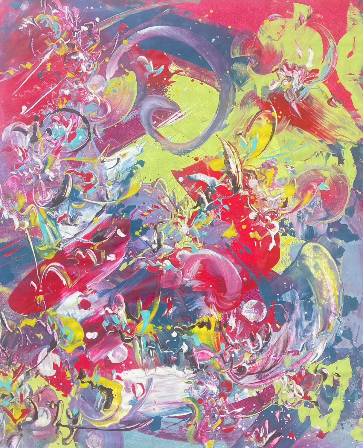 PLANET FUNK Delphine Bernard Original painting for sale