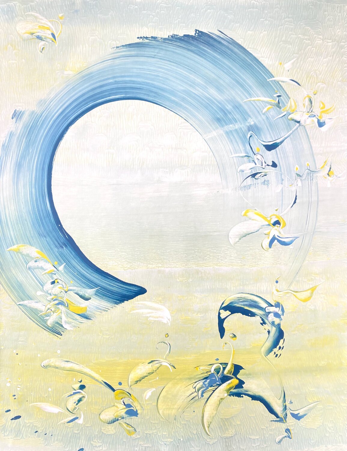 ANGELIC CYCLE Delphine Bernard Original painting for sale