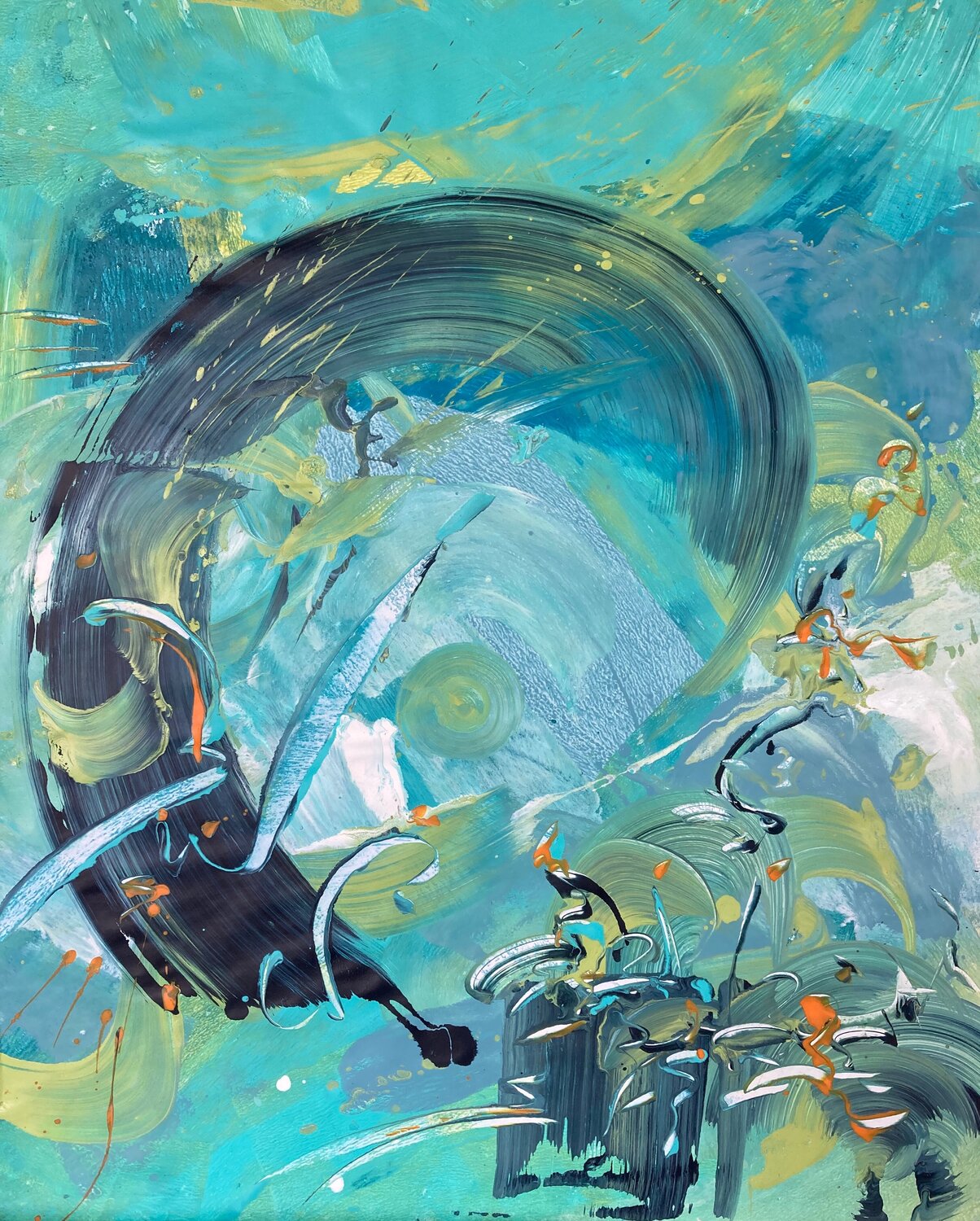 CHALLENGING Delphine Bernard Original painting for sale