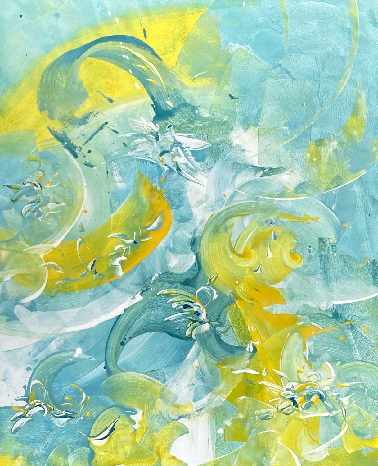 THE GOLDEN REALMS Delphine Bernard Original painting for sale