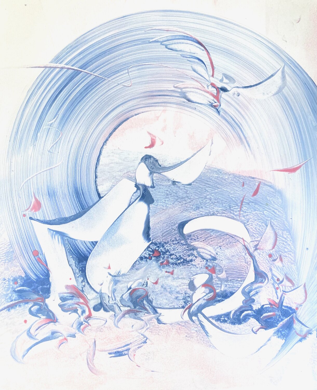 DAWN CEREMONY Delphine Bernard Original painting for sale