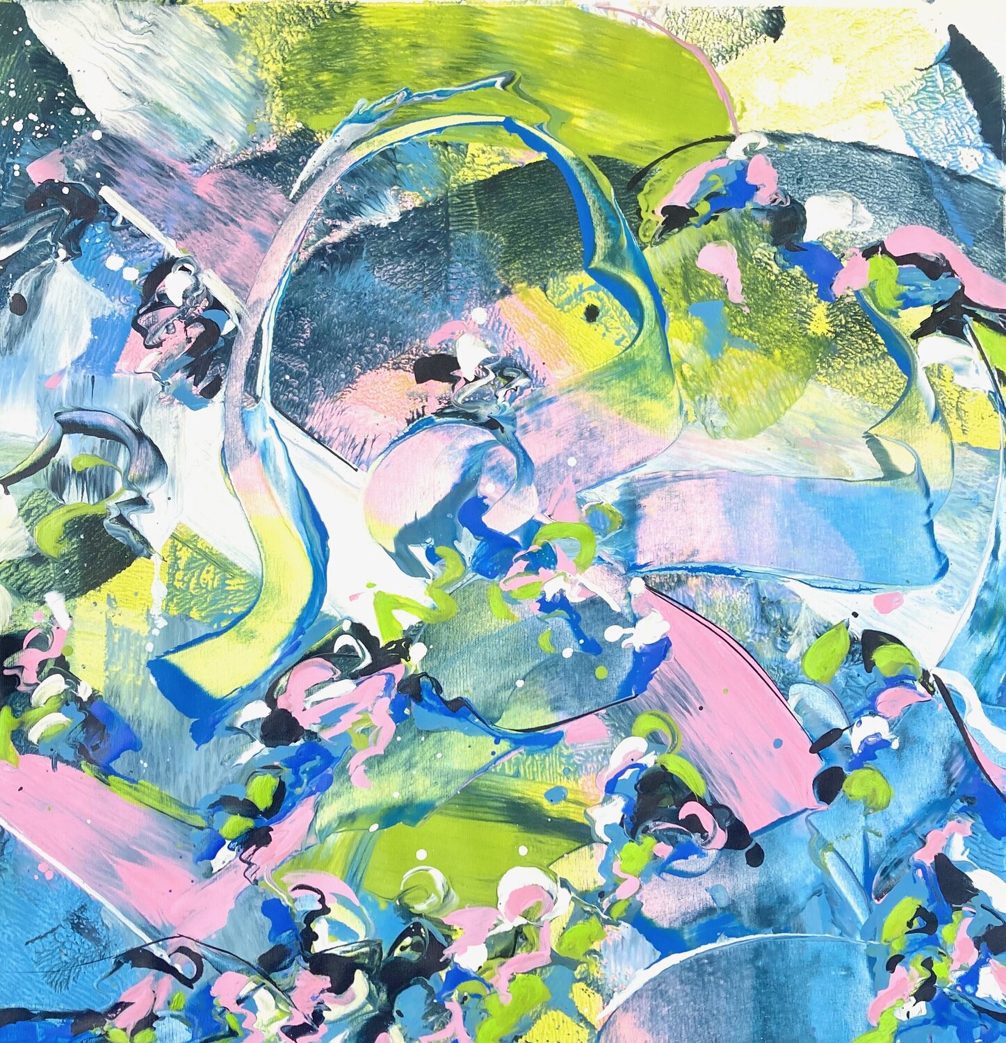 SNOWY DAY OF LOVE Delphine Bernard Original painting for sale