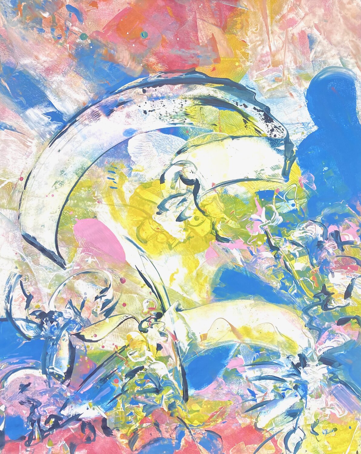 ANOTHER SUN LOVE DAY Delphine Bernard Original painting for sale