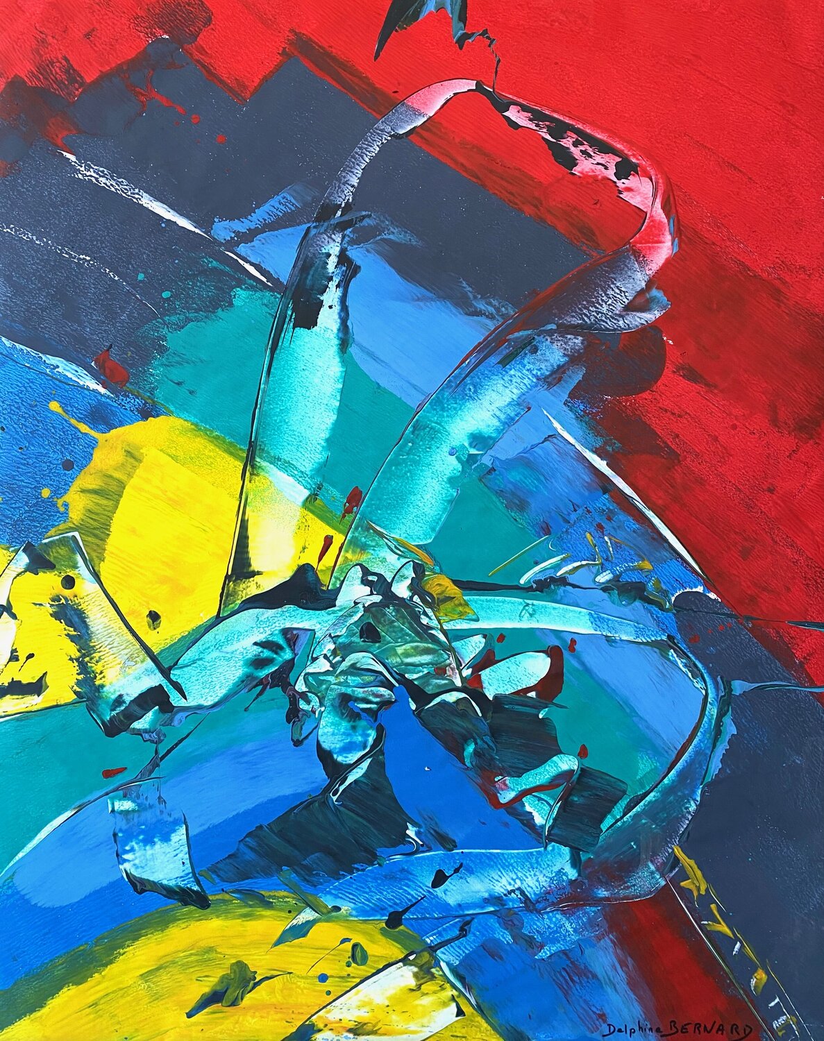 LADAKH -9- Delphine Bernard Original painting for sale