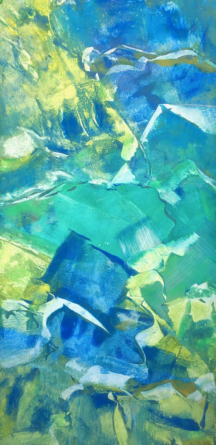 PROVENCE GREEN Delphine Bernard Original painting for sale