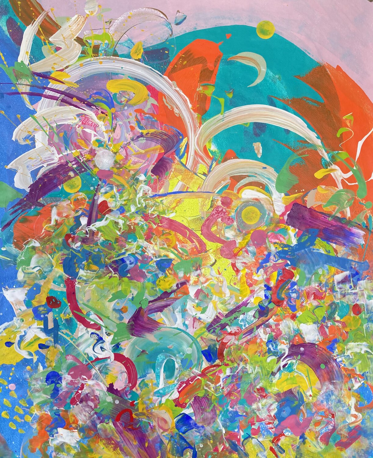 SUN LOVE DAY Delphine Bernard Original painting for sale