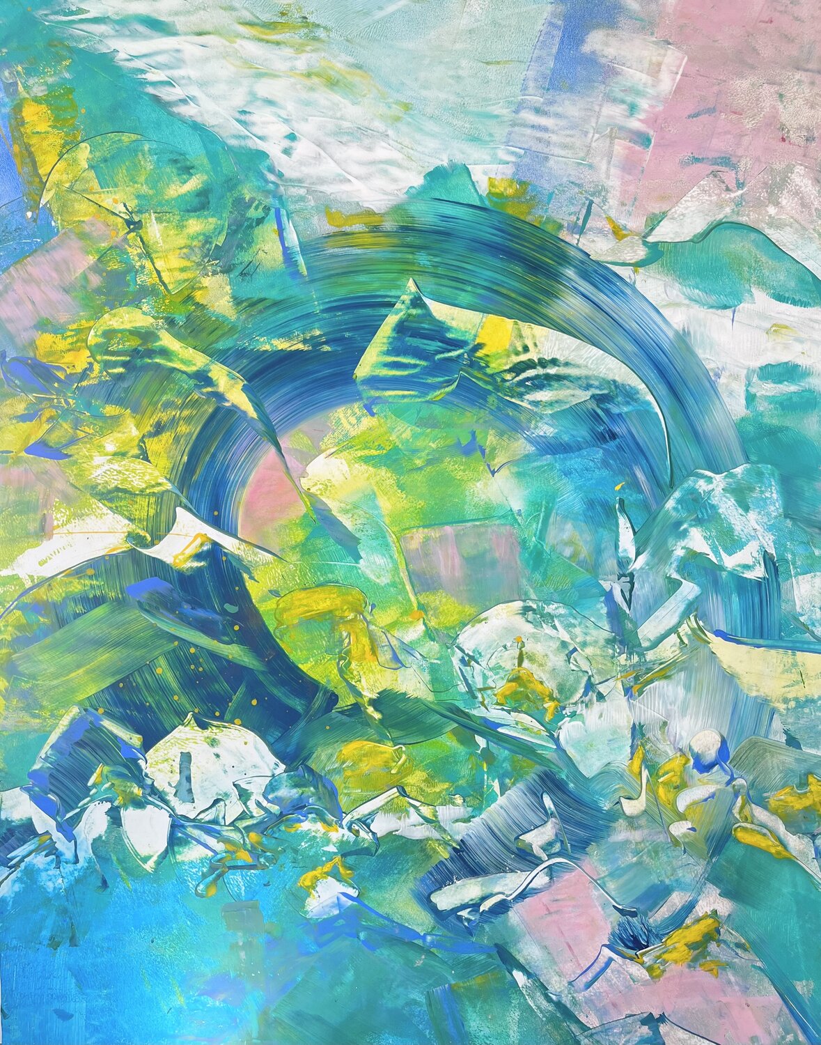 LIGHT TUNNEL Delphine Bernard Original painting for sale