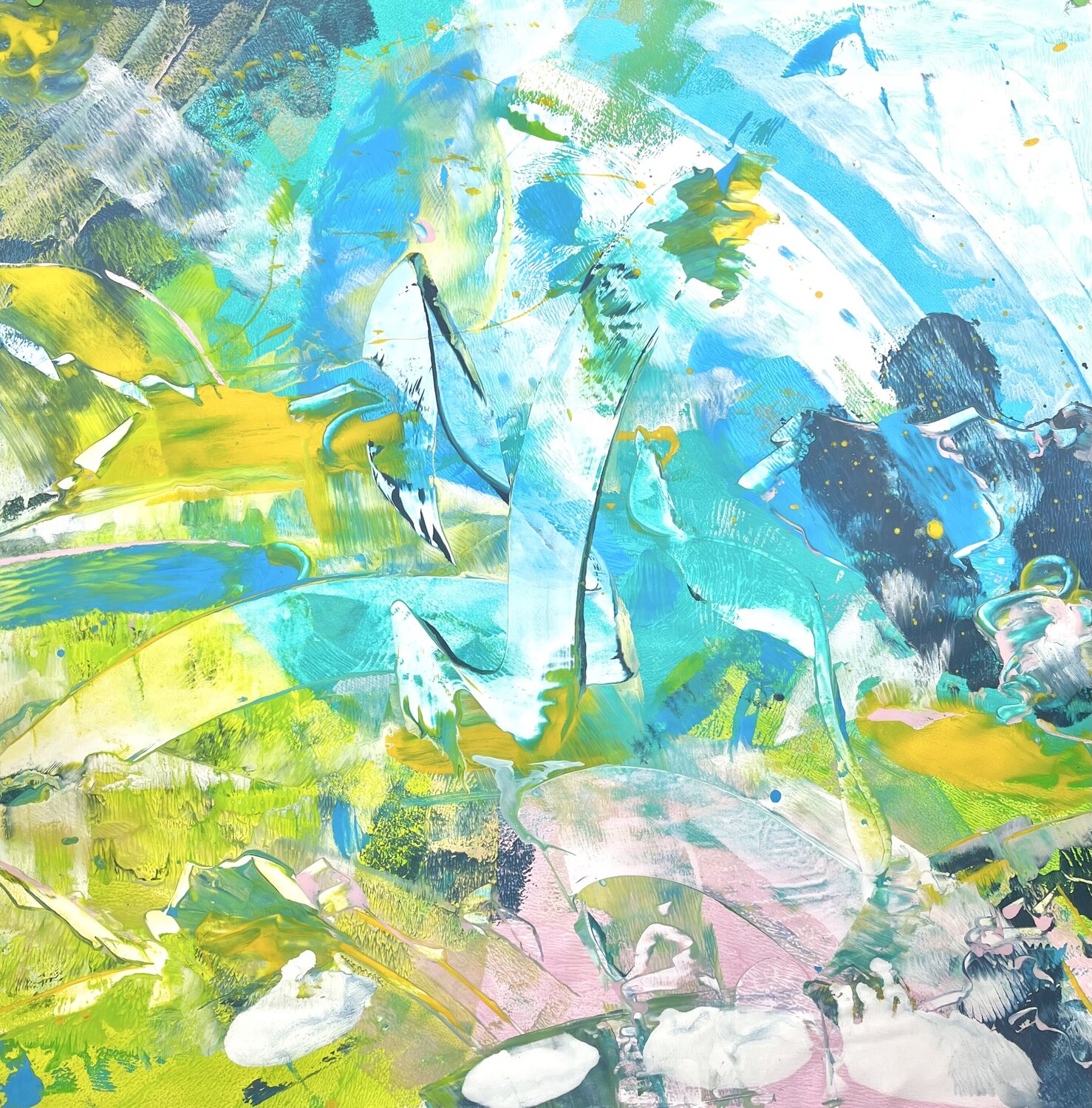IN THE VALLEY Delphine Bernard Original painting for sale