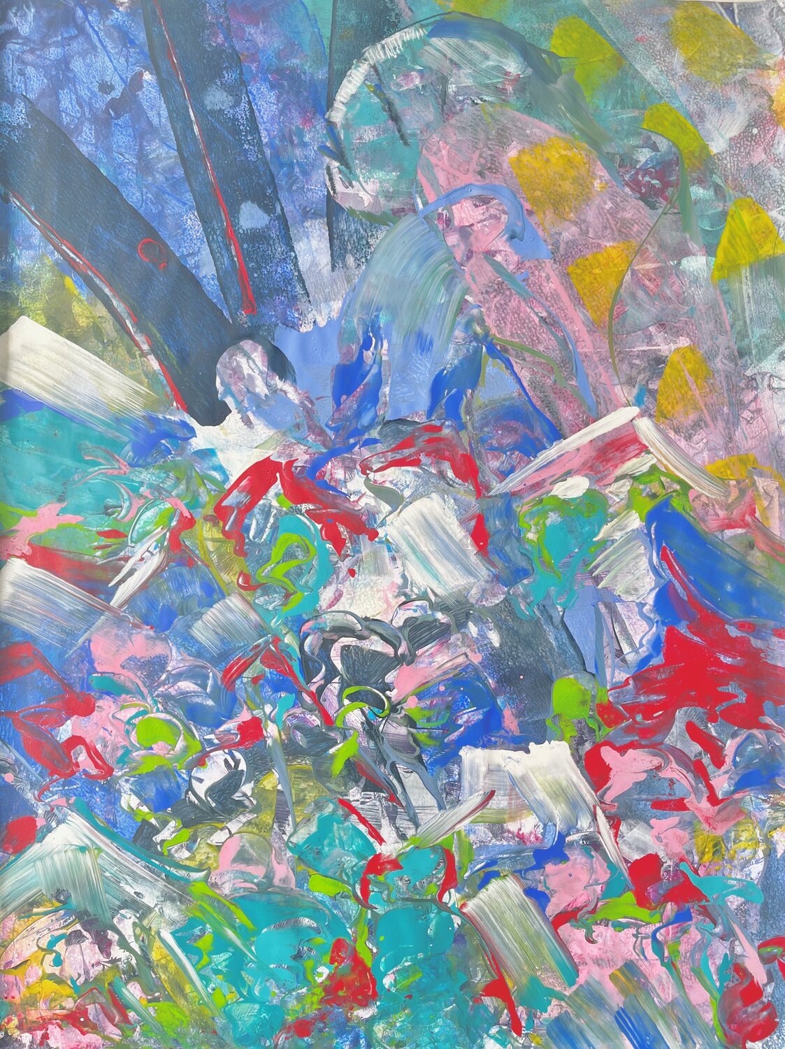 LADAKH VISION -3- Delphine Bernard Original painting for sale