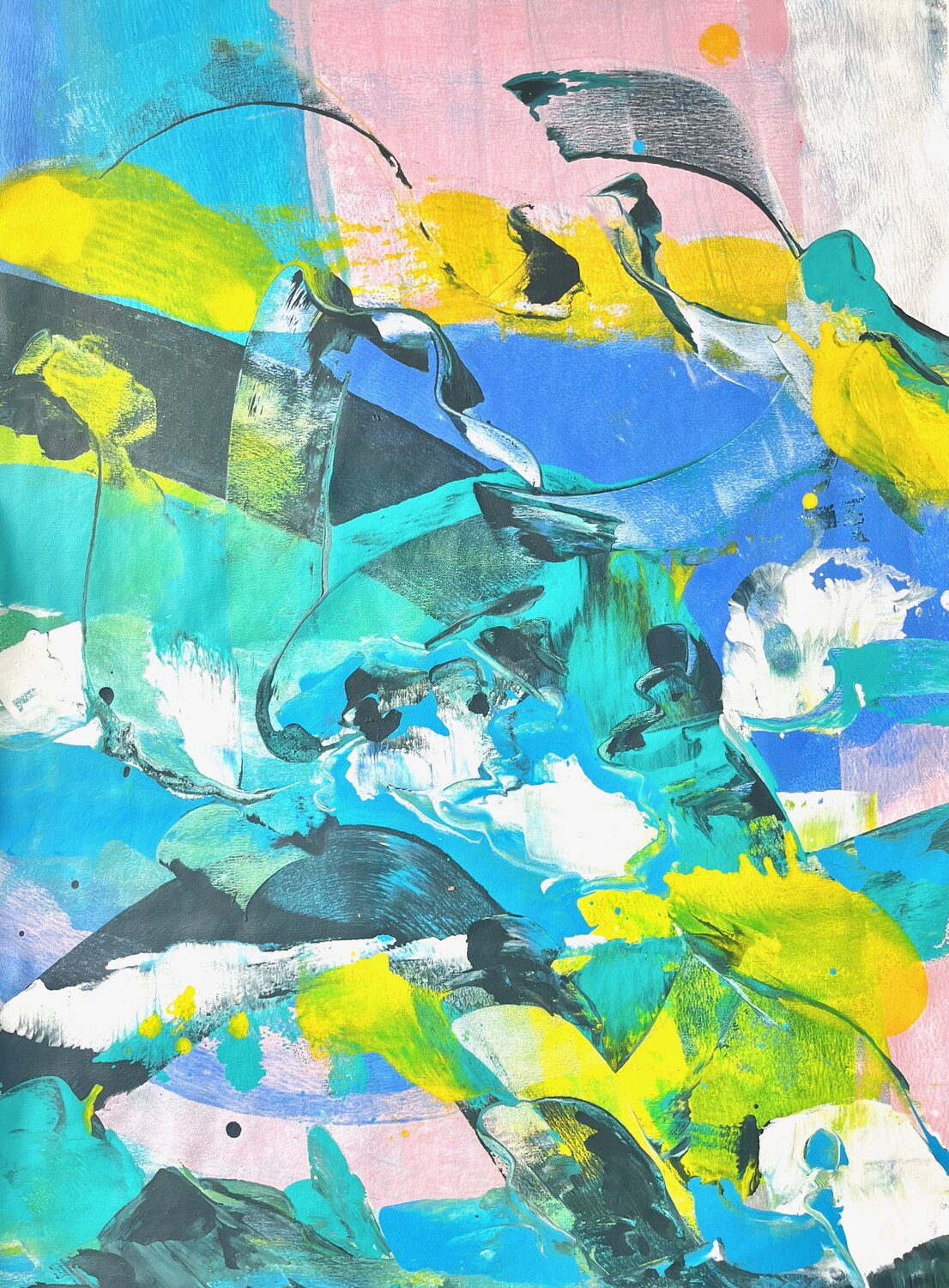 LAYERS OF JOY Delphine Bernard Original painting for sale