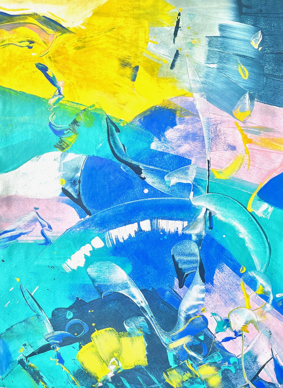 DREAM OF GENTLE TOMORROWS Delphine Bernard Original painting for sale