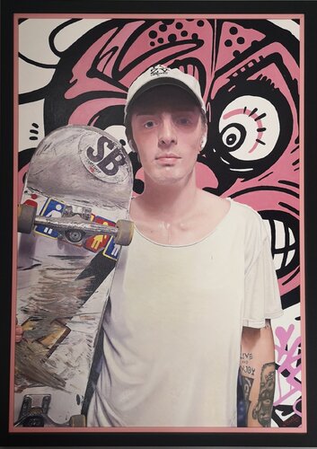 David With Skateboard by James Earley, Painting for Sale on Select