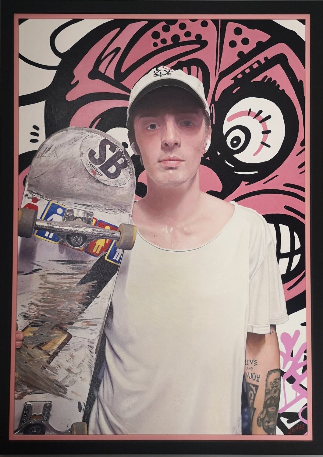 David With Skateboard James Earley Original painting for sale