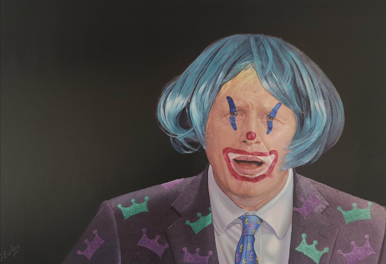 Bo Jo The Clown James Earley Original painting for sale