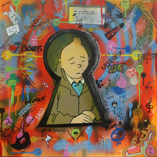 Tintin'blues by hervé loiseau, Painting for Sale on Select