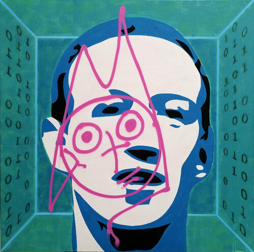 Mark, connecting people ? by hervé loiseau, Painting for Sale on Select