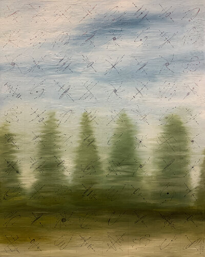 Contemplation Field's - Train to Tampere by Peter Pitout, Painting for Sale on Select