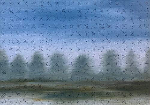 Contemplation Field's - Train to Savonlinna by Peter Pitout, Painting for Sale on Select