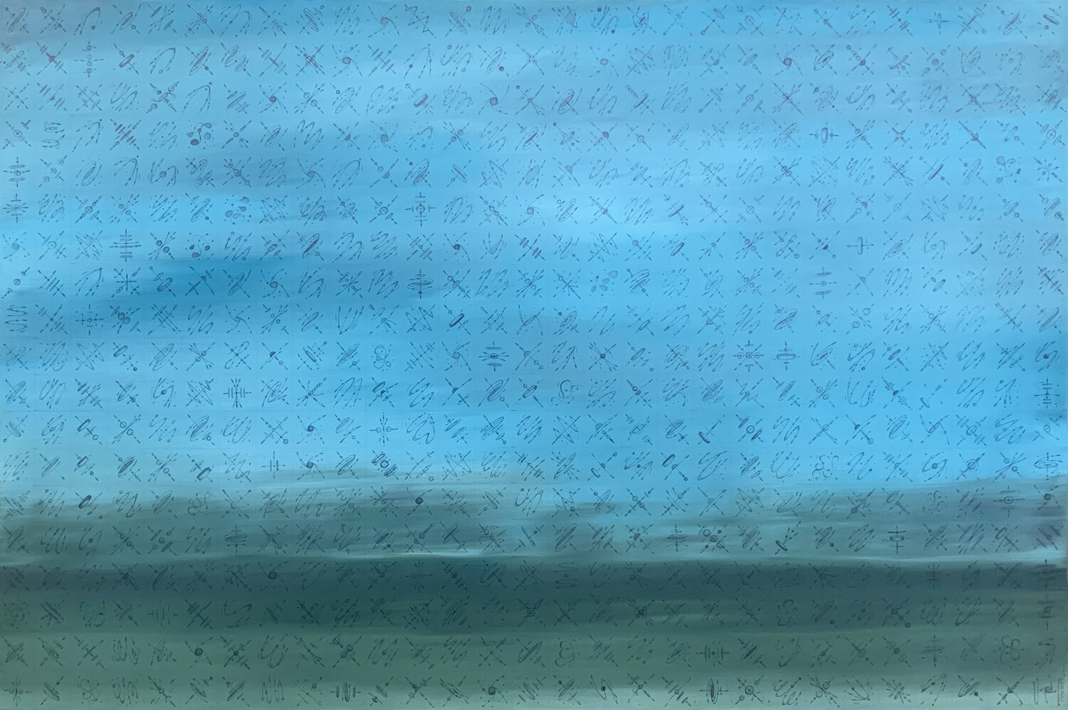 Contemplation Field's - Train to Tampere Peter Pitout Original painting for sale