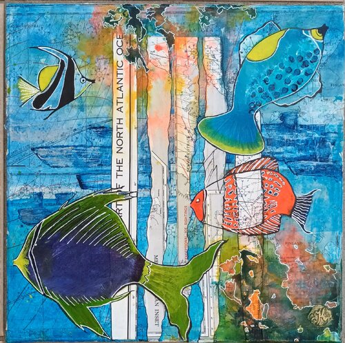 MES PETITS POISSONS by KHATIS, Painting for Sale on Select
