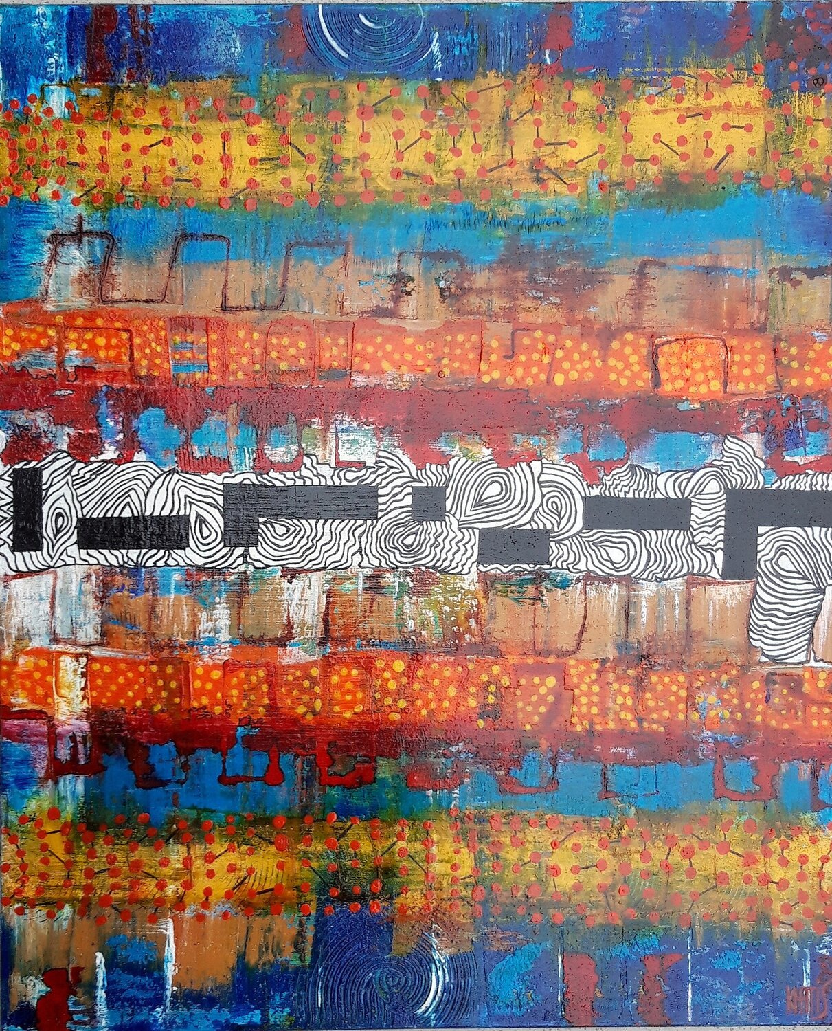 MAISON AFRICAINE KHATIS Original painting for sale