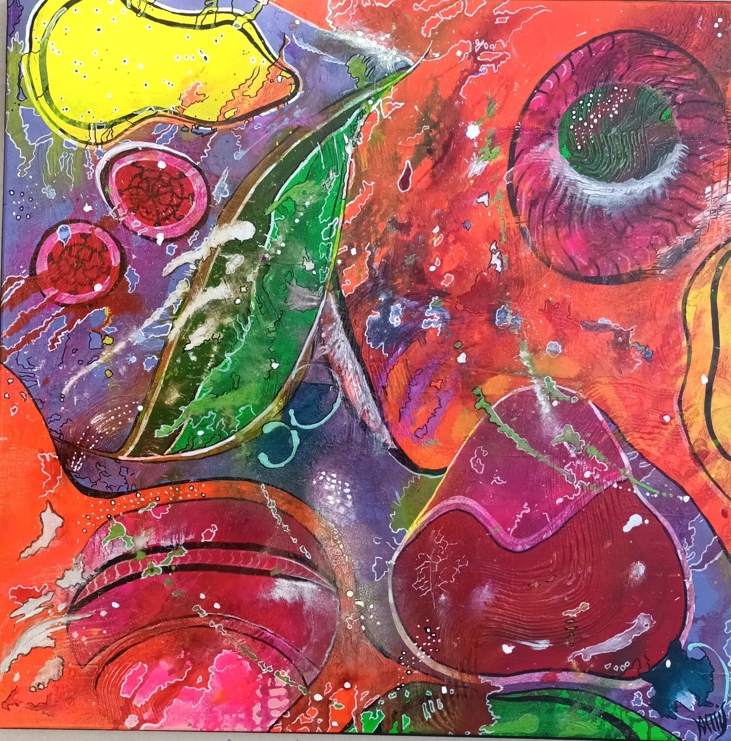 LA FEUILLE KHATIS Original painting for sale