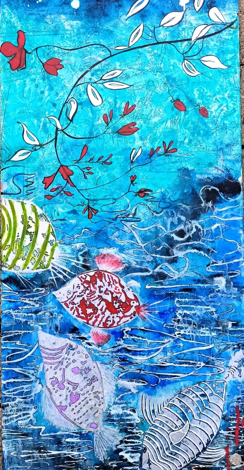 ONDULATIONS KHATIS Original painting for sale