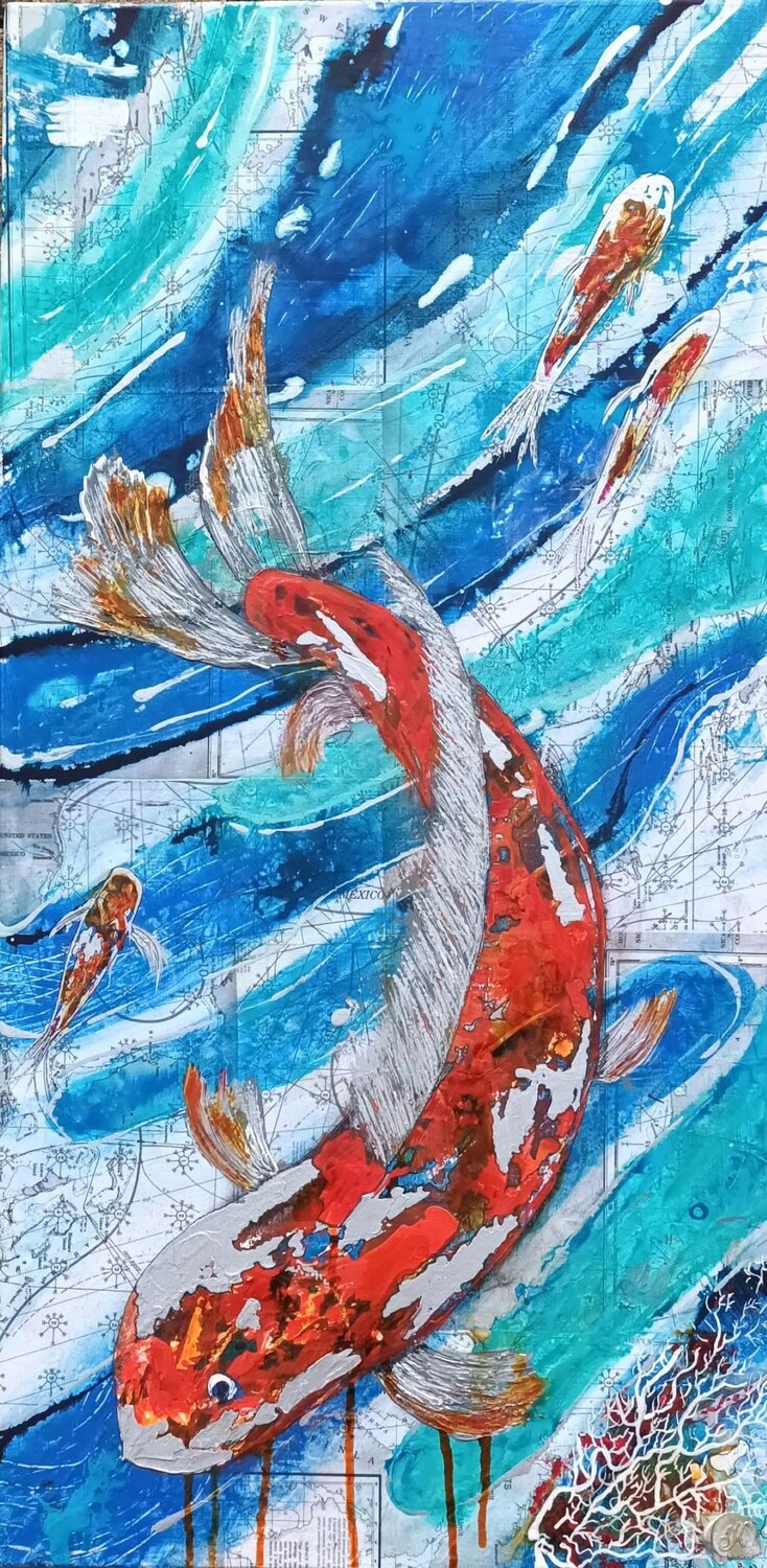 LES COURANTS KHATIS Original painting for sale
