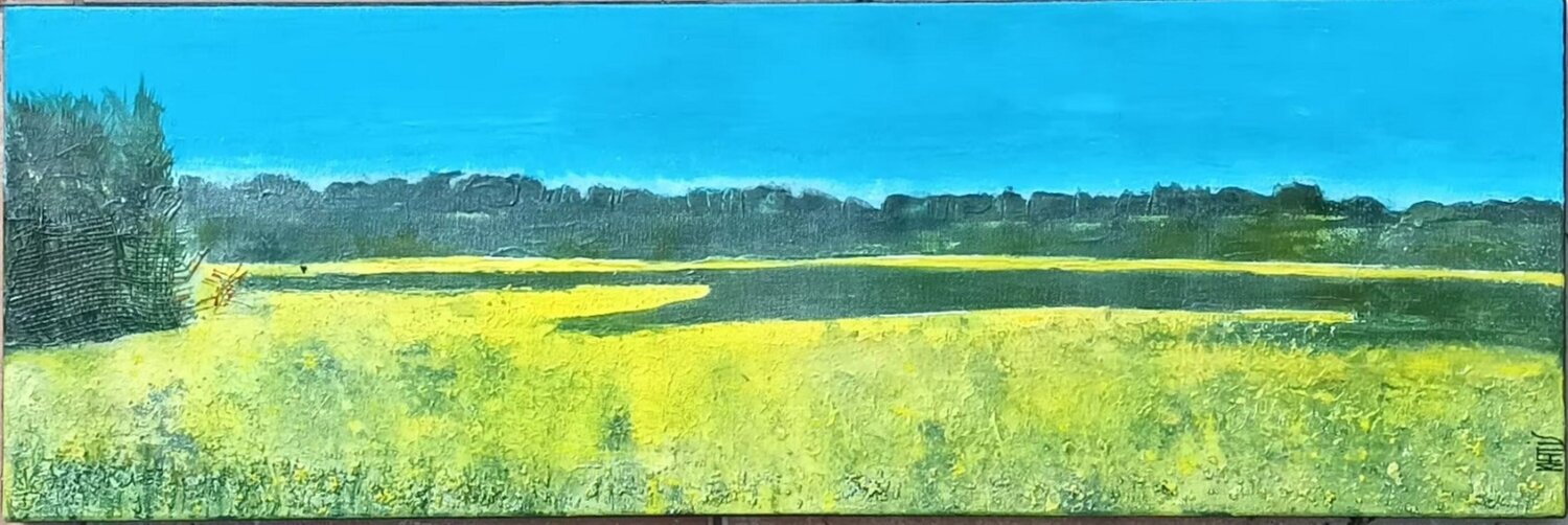 CHAMP DE COLZA KHATIS Original painting for sale