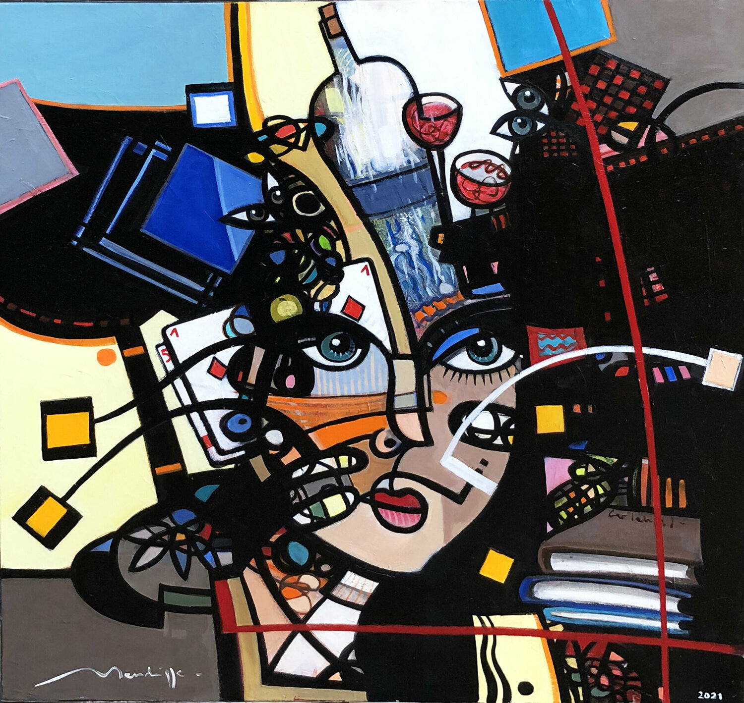 esprit embrumé Jean Louis Mendrisse Original painting for sale