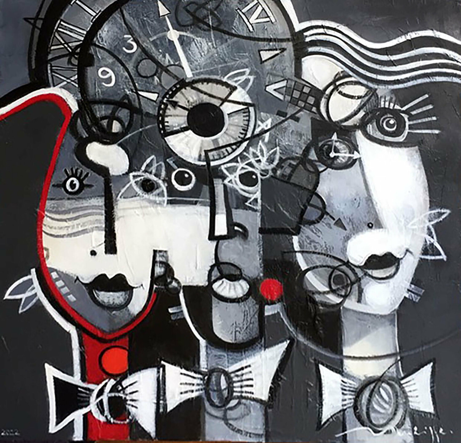 probleme de temps Jean Louis Mendrisse Original painting for sale
