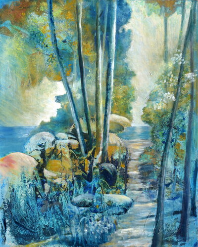 le sentier by Claire Biette, Painting for Sale on Select