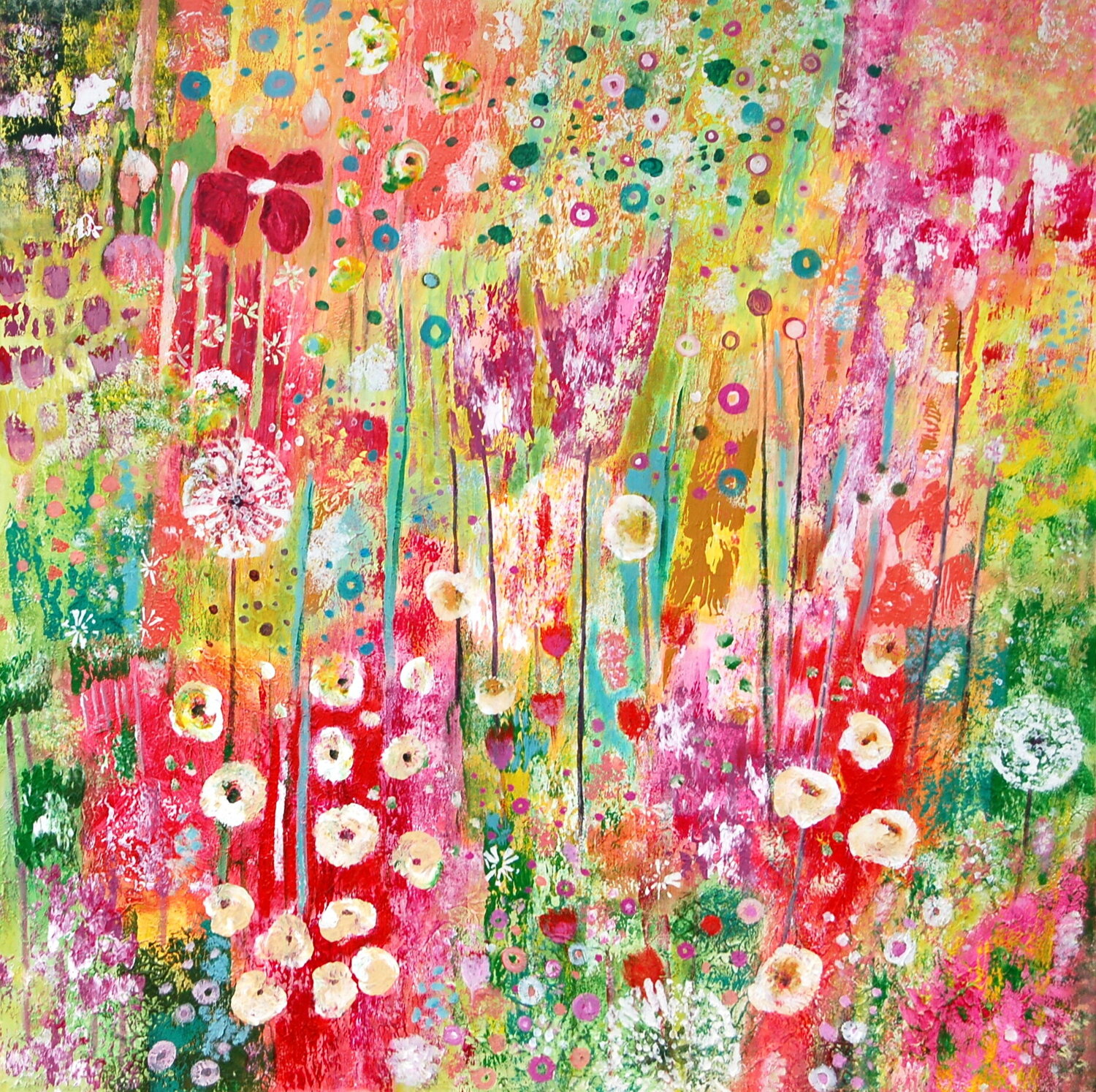 concert des couleurs d'avril Claire Biette Original painting for sale