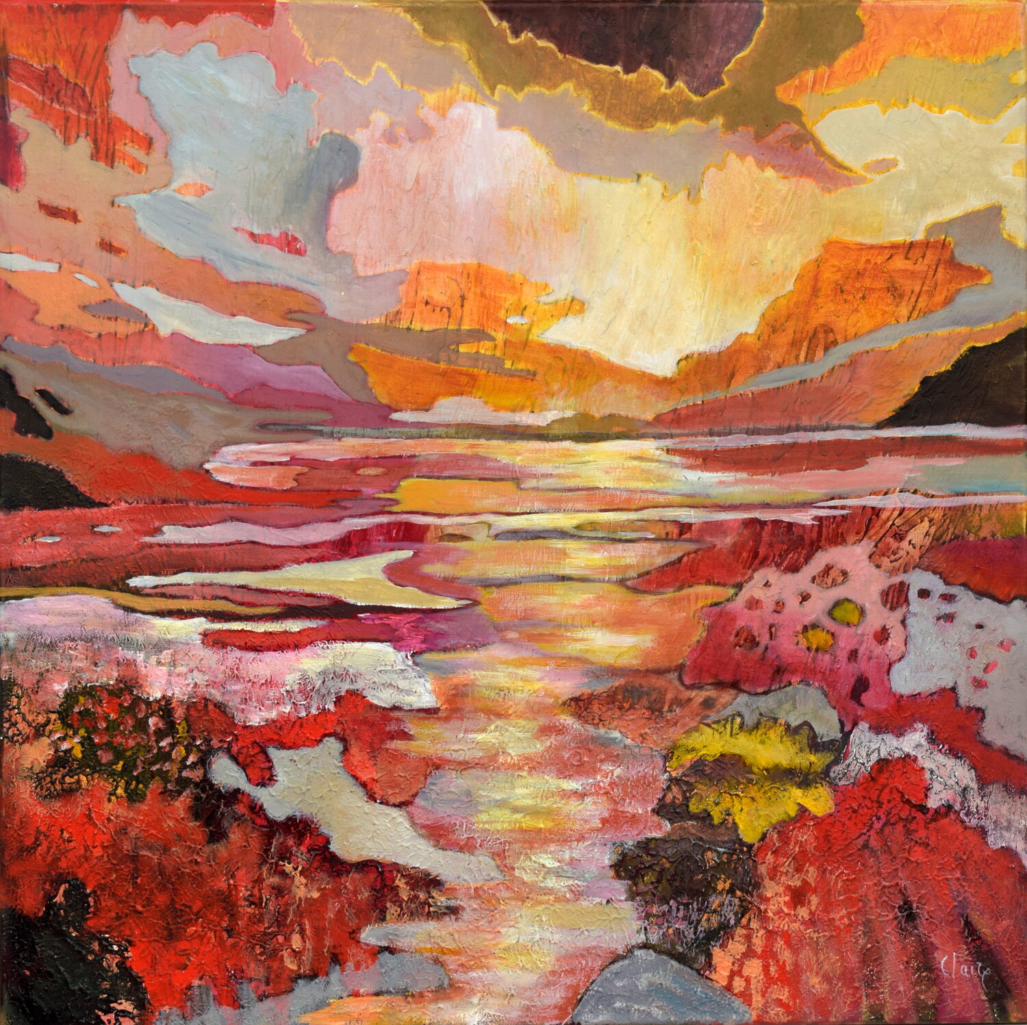 chemin de plénitude Claire Biette Original painting for sale